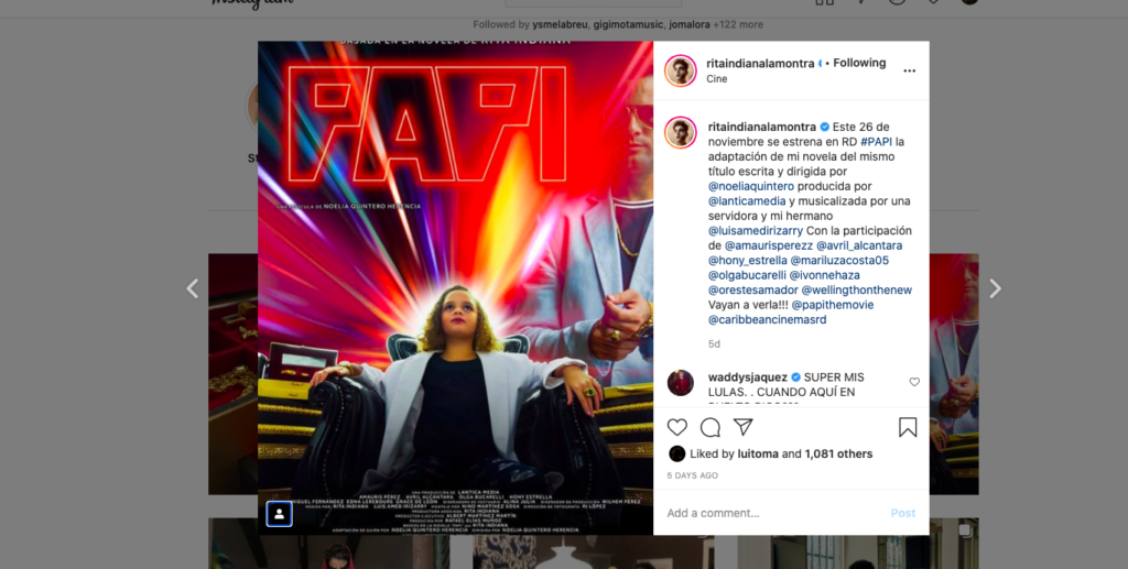 Rita Indiana estrenará “Papi” en el cine este 26 de noviembre. - 12 y 2 ...